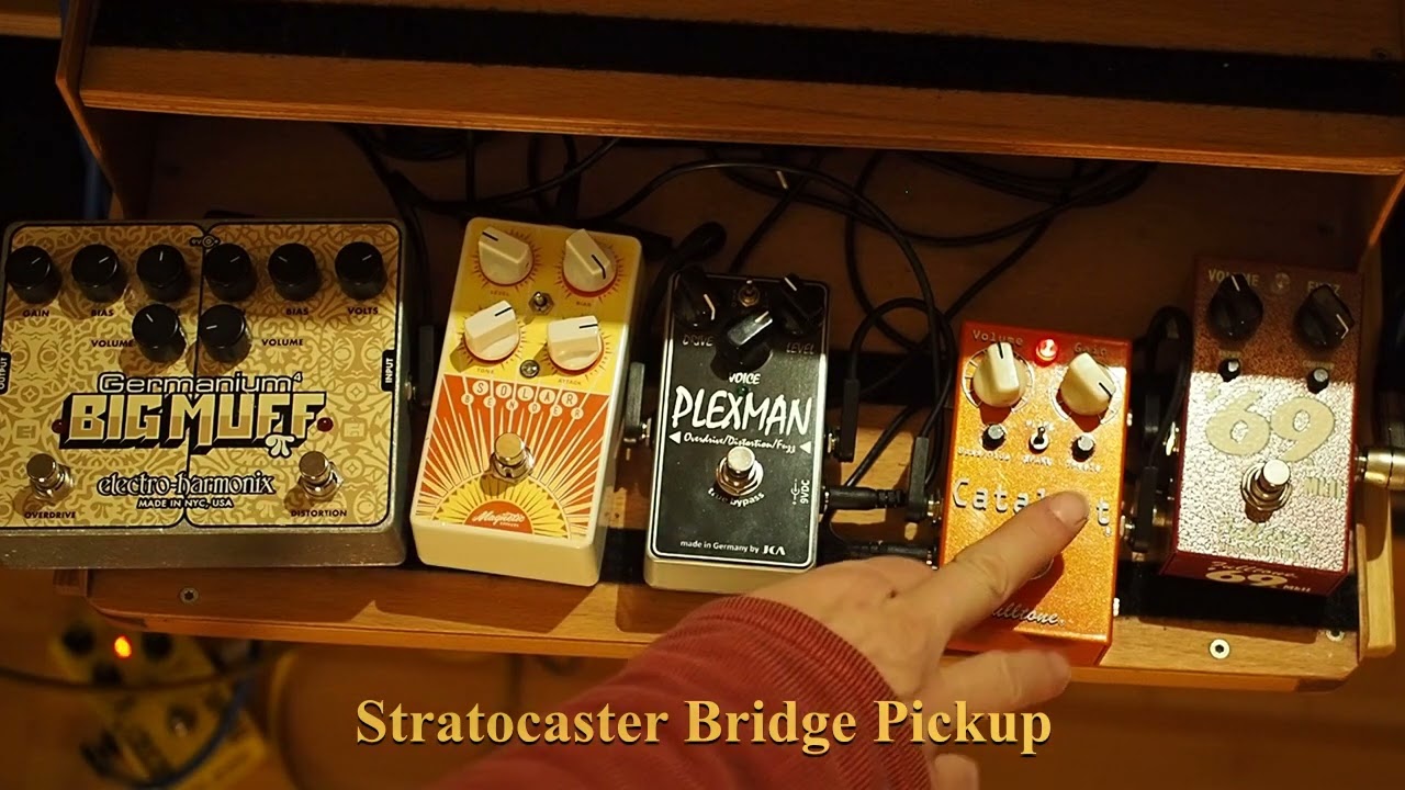 Five Fuzz pedals compared: Fulltone '69 & Catalyst, Plexman, Solar Bender, EHX Germanium4 Big Muff