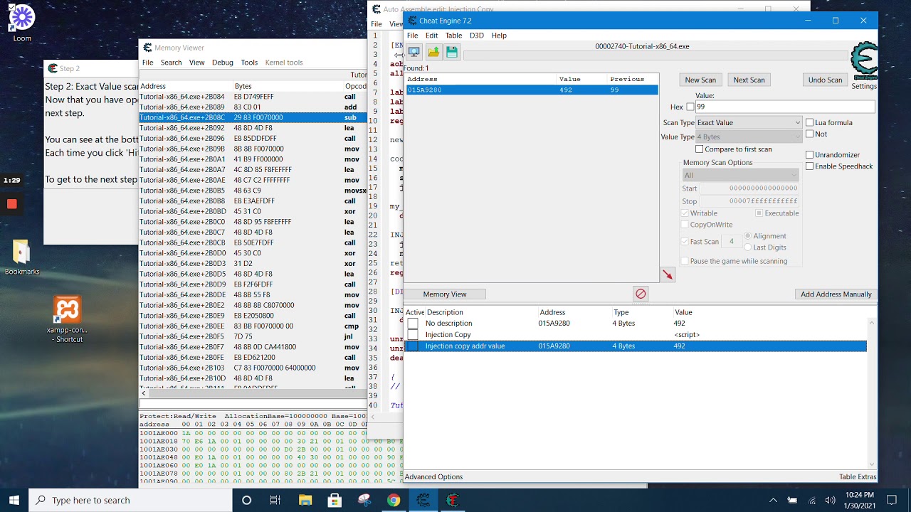 Injection Copy - how to access memory address values from scripts