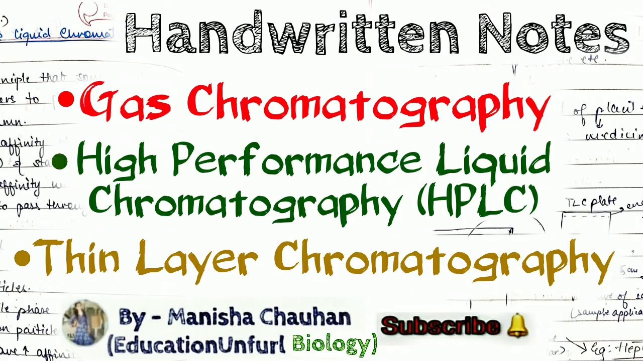 Handwritten Notes + Briefing (Gas Chromatography, HPLC & TLC) #ChromatographyTechniques