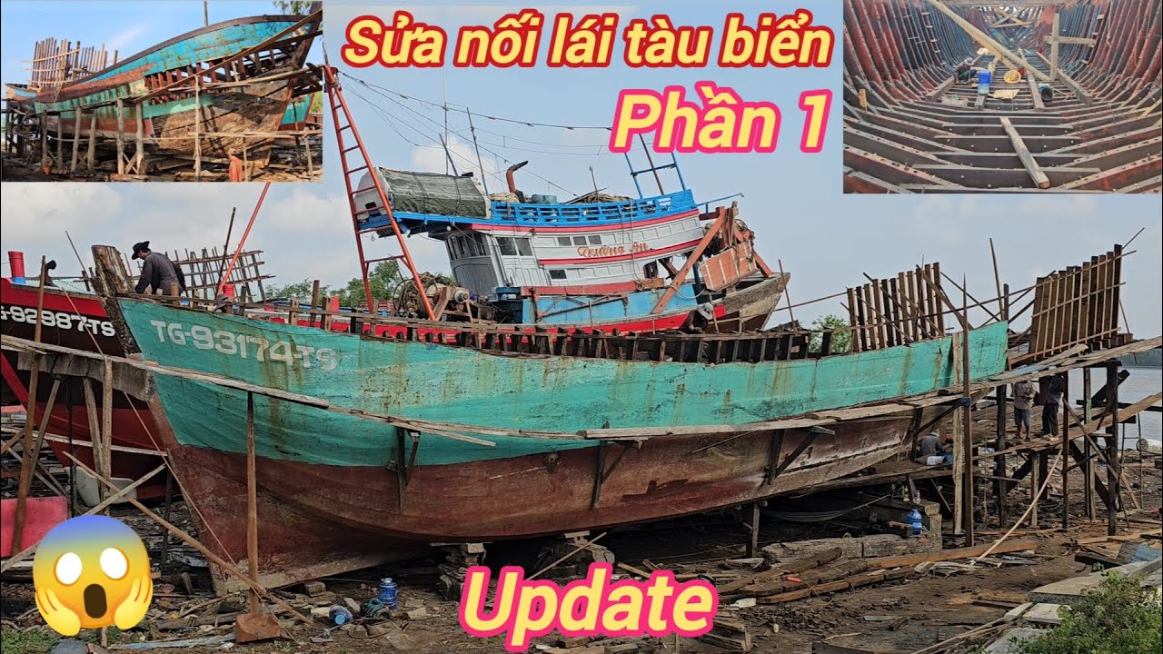 Sửa nối lái tàu biển p1☆Cưa khối gỗ hơn 100 triệu lắp ráp cong đà