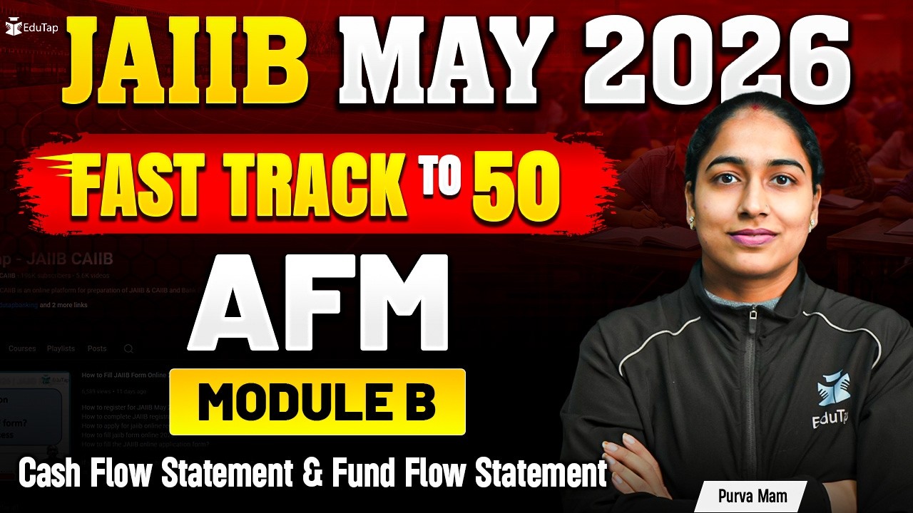 JAIIB AFM Free Online Classes 2026 | Cash Flow Statement & Fund Flow Statement MCQ Practice