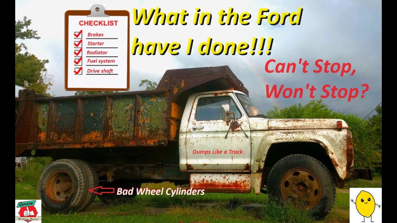 1975 Ford F500 converted from a Grain truck. Needs brakes and a whole lotta love!