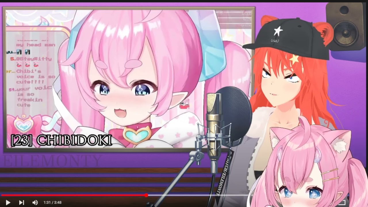 Chibidoki reacts to Eilemonty's impression of her
