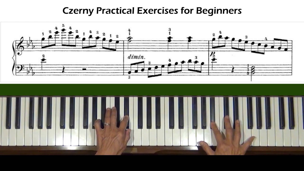 Czerny Practical Exercises for Beginners Op. 599, No. 70 Piano Tutorial