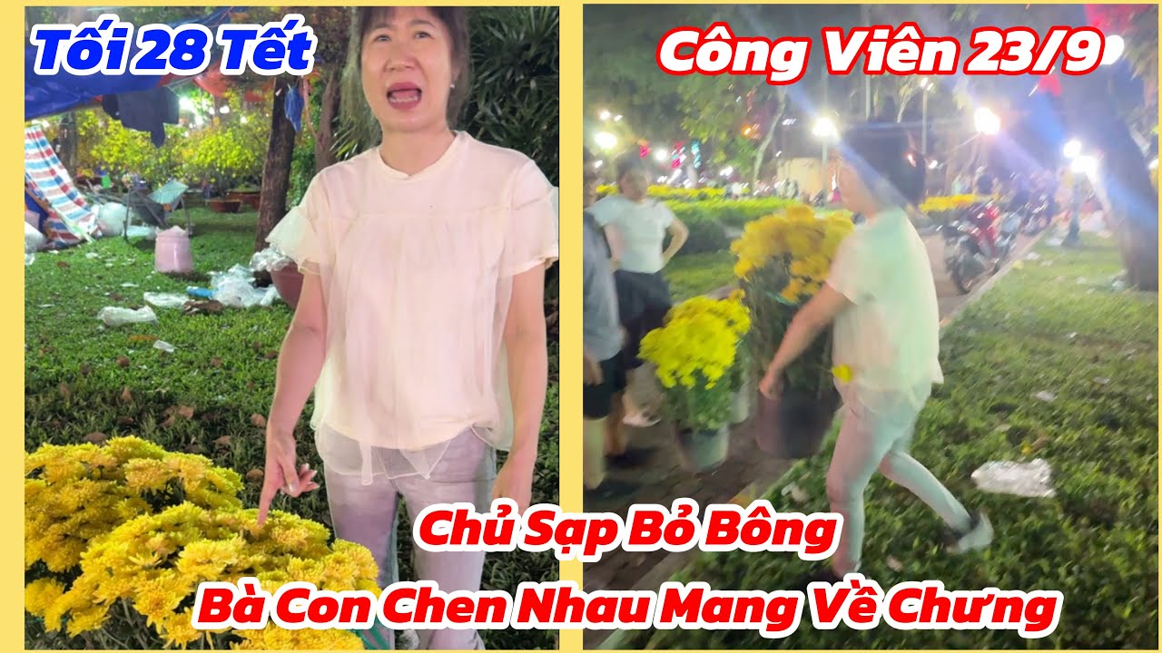 ✅Tối 28 Tết: Chủ Sạp Bỏ Bông Đi Về, Bà Con Tranh Nhau Lấy Mang Về Chưng