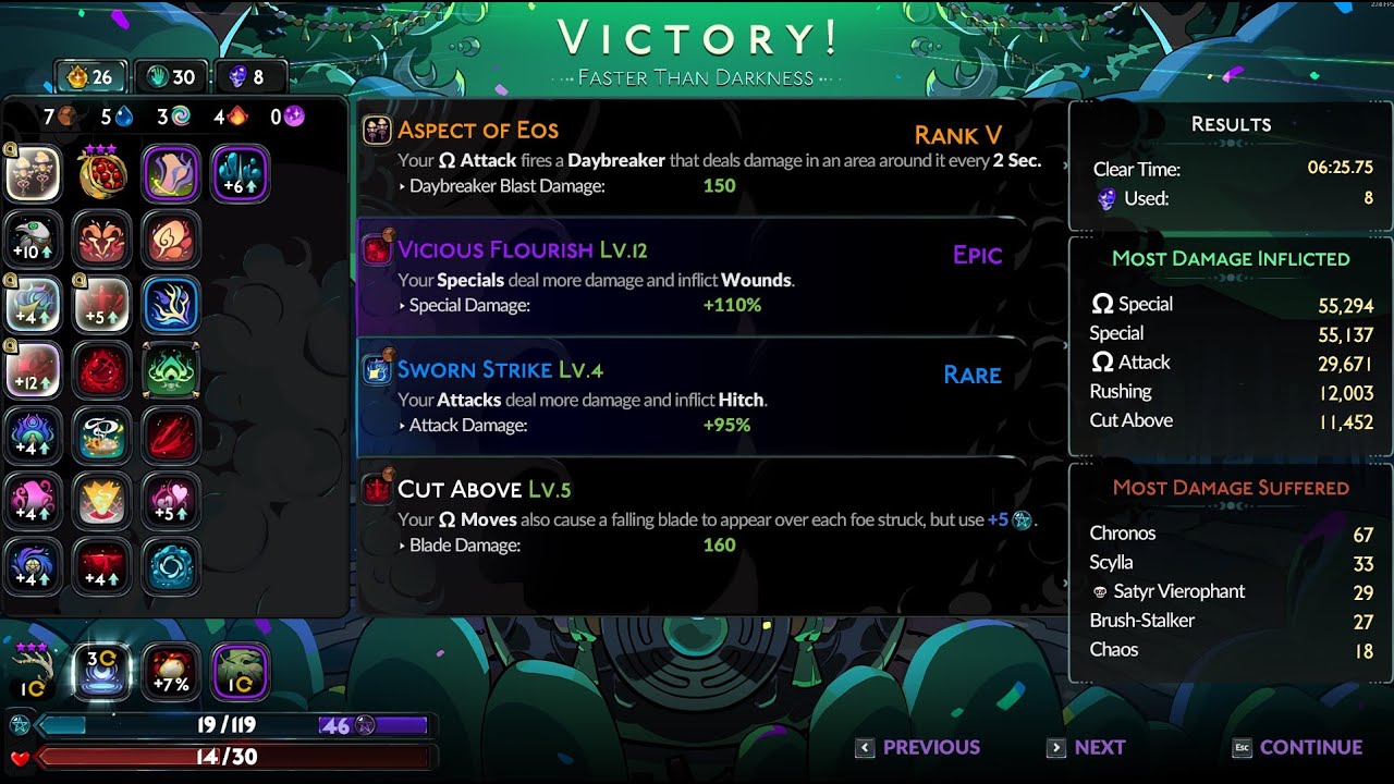 Hades 2 Underwold Speedrun - Eos Flames in 6:25.75