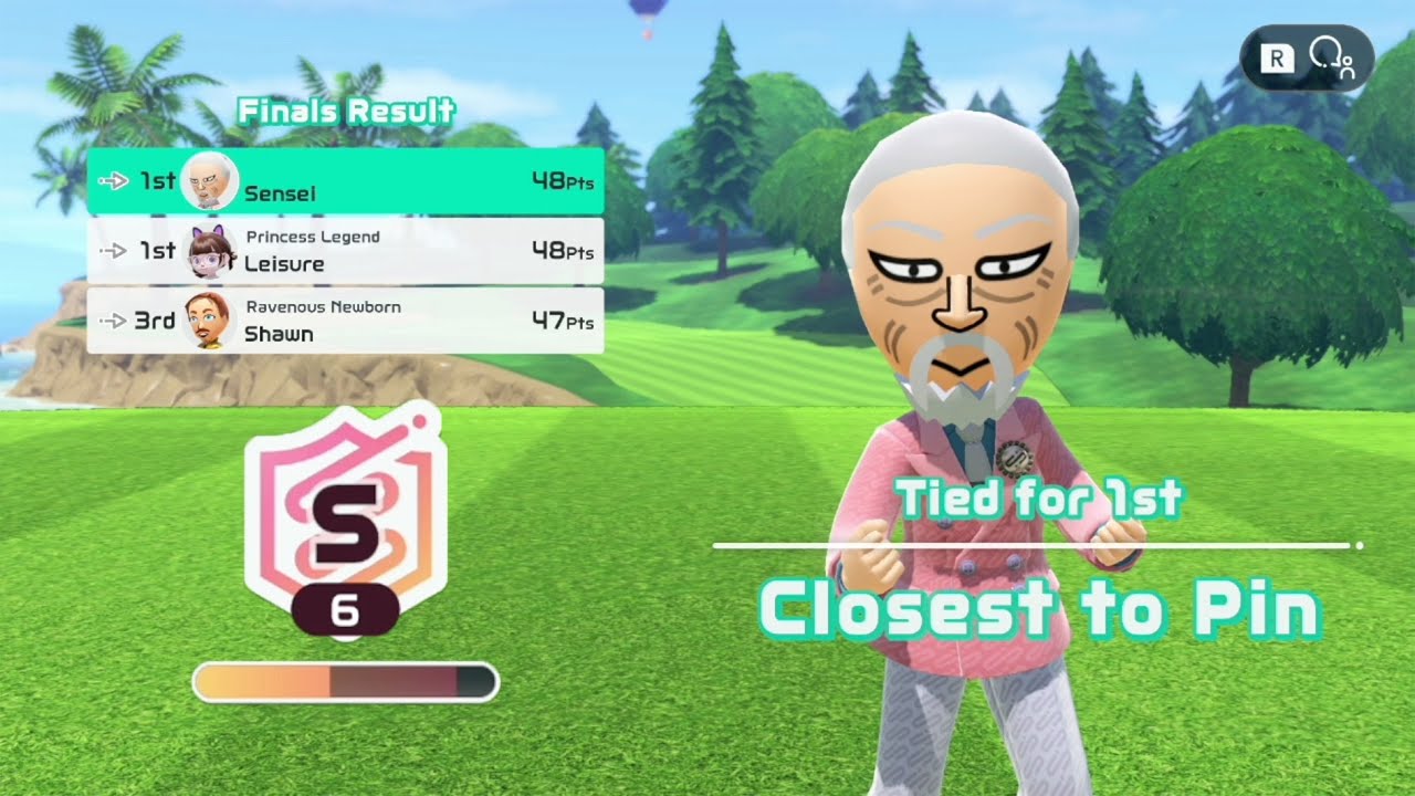 Я борюсь за свою жизнь здесь (Nintendo Switch Sports Golf)