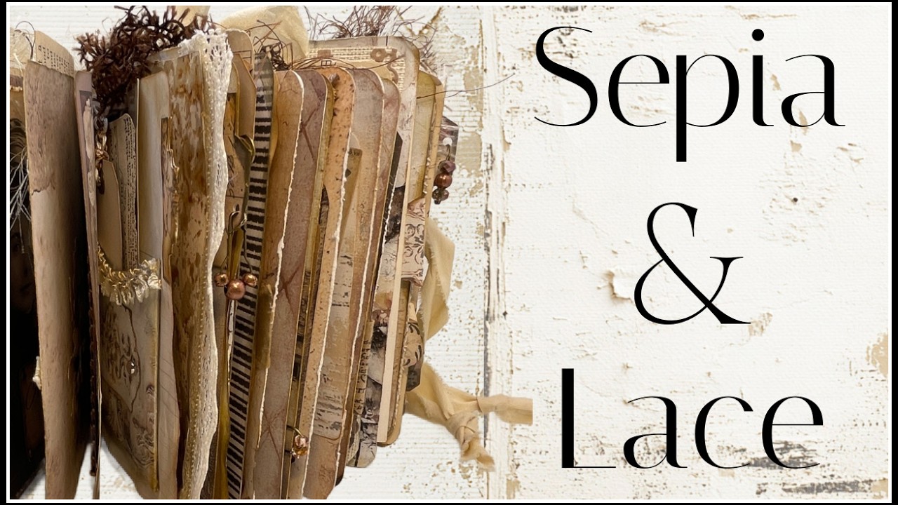 Vintage Themed Junk Journal Flip Through | Music Only / No Talking