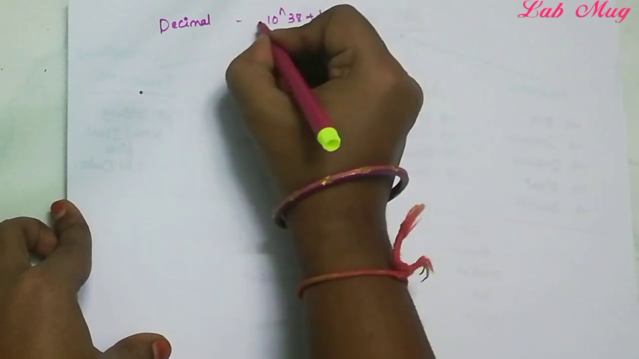 SQL datatypes in SQL