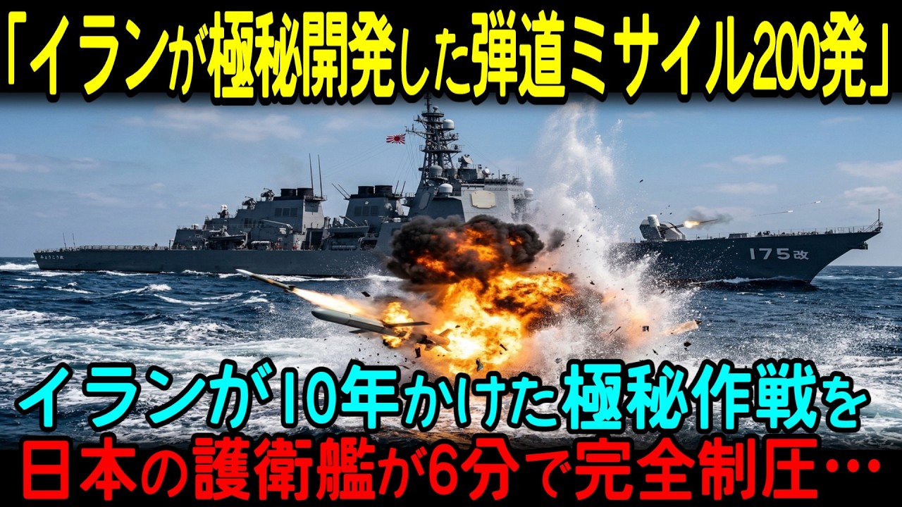 【海外の反応】イランが極秘開発した弾道ミサイル200発を日本の新型イージスシステムが全弾迎撃…イランの司令官が震えた「見えない盾」の正体とは