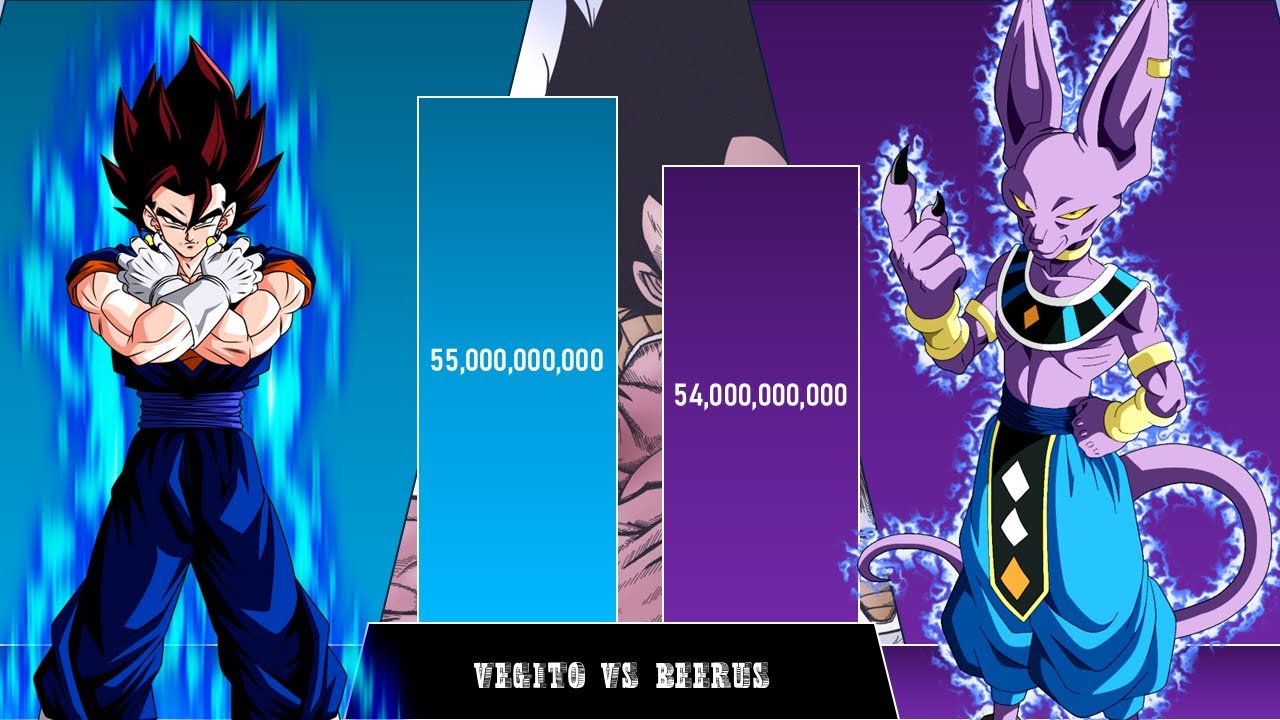 Vegito vs Beerus Power Level