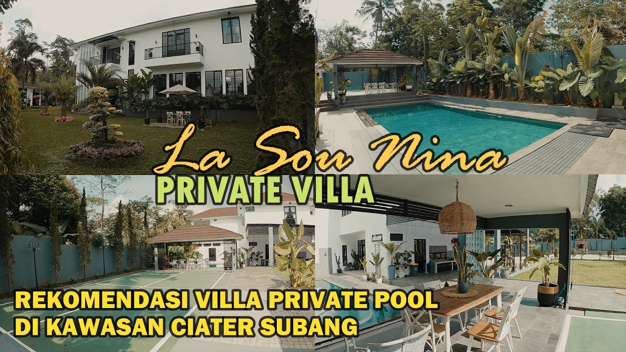 Villa private pool Mewah Dekat Ciater | Villa Lasounina | Rekomen Villa Fasilitas Kolam Renang