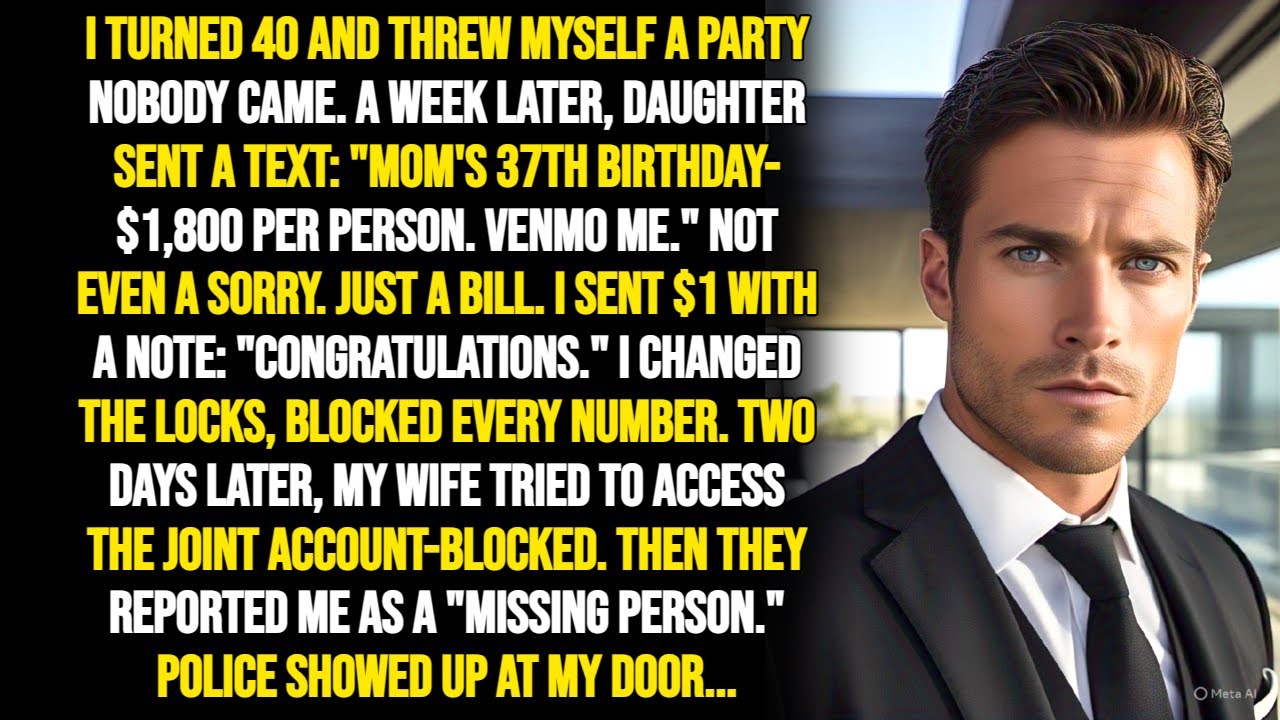 I Turned 40Alone Then Got BILLED For My Wife's Secret Party—What the Police Found Changed Everything