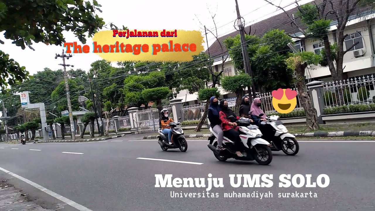 keliling kota solo-dari The Heritage Palace menuju UMS solo(universitas muhamadiyah surakarta).
