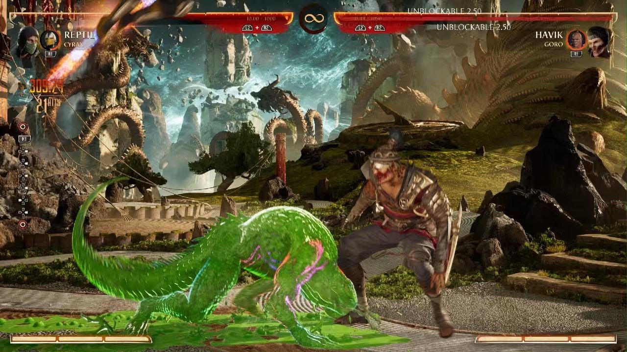 MK1 Reptile invisibility setup combo