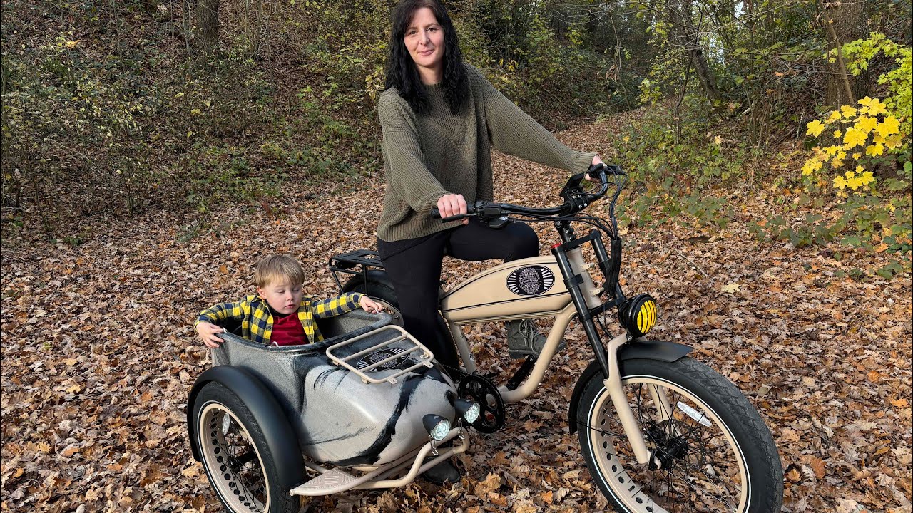 Ebike mit Beiwagen Sidecar Cruiser @custombike-magazin #CustomBikeshow Beachcruiser Custombike 