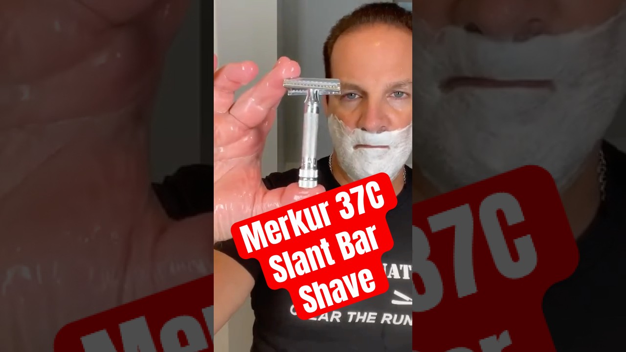 How To Shave (Over 18) with a Slant Bar Razor Merkur 37C 