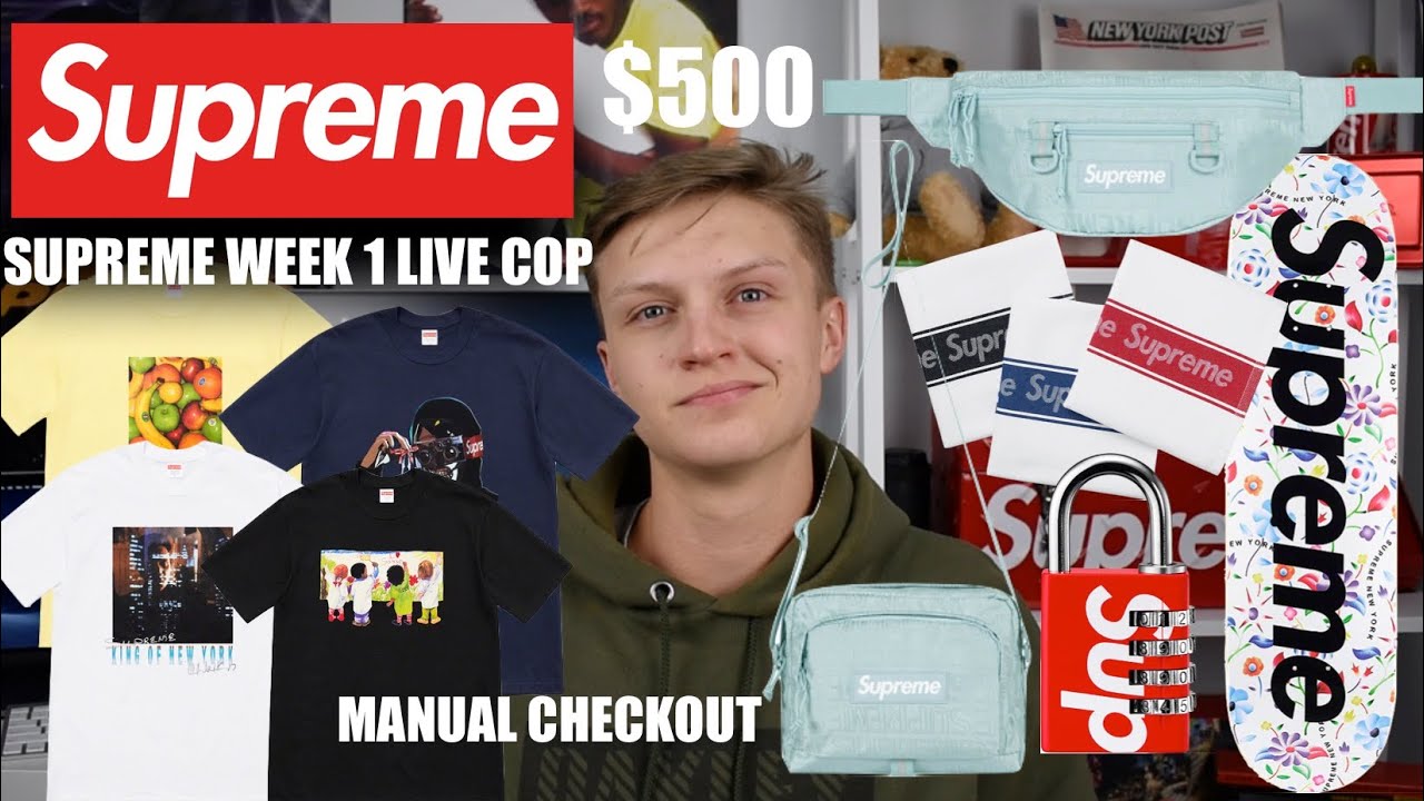 SUPREME SS19 WEEK 1 LIVE COP (MANUAL CHECKOUT) SPENT $500 on Supreme!