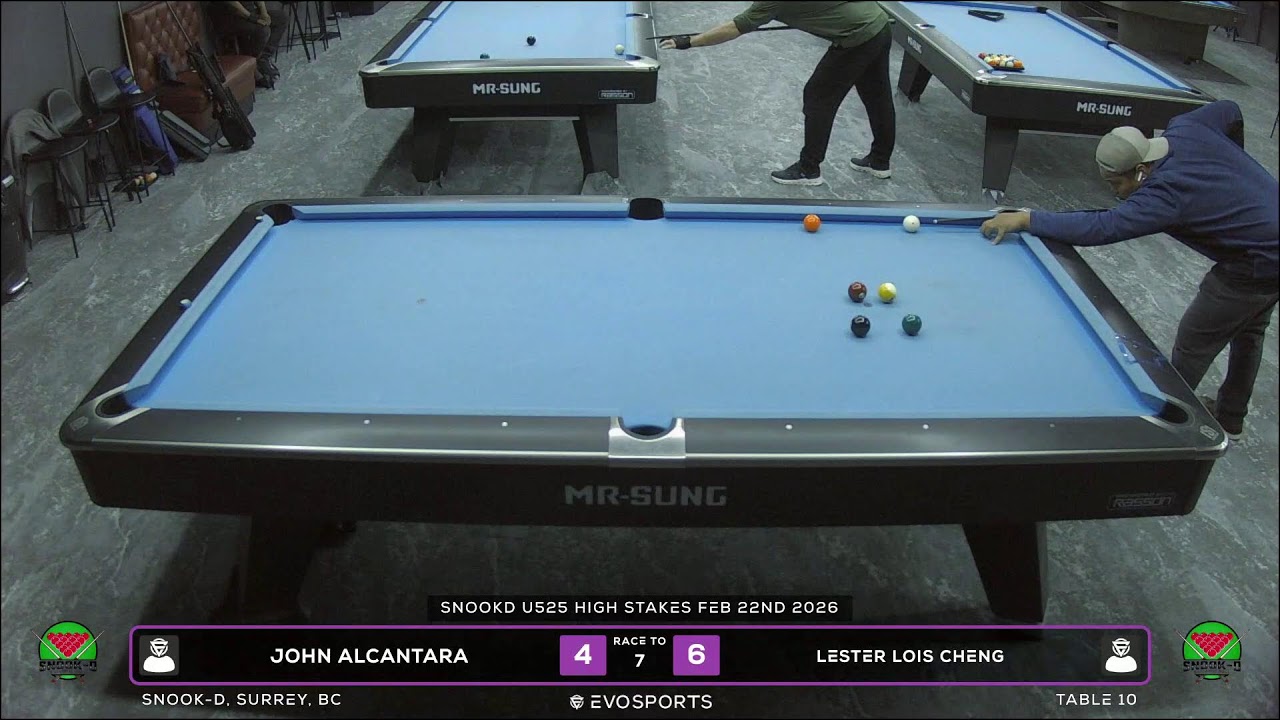 JOHN ALCANTARA vs LESTER LOIS CHENG - SNOOK-D - TABLE 10 | EvoSports