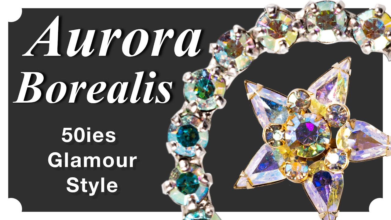 Vintage Unboxing Schmuckpaket aus einer 50er Jahre Auktion, Swarovski Erfindung Aurora Borealis