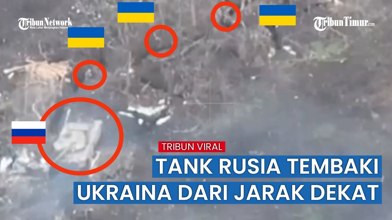 Rekaman Tank Militer Rusia Kejar dan Kepung Posisi Militan Ukraina, VIRAL!!