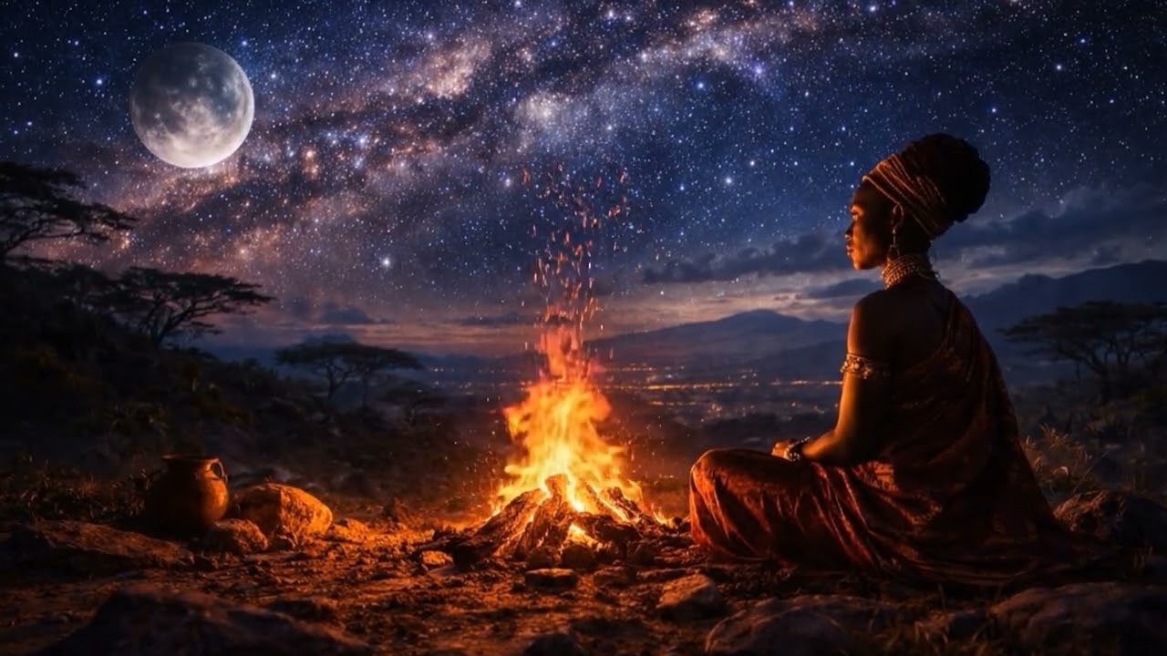 Deep African Cosmic Journey | Tribal Ambient & Drone Atmosphere (1 Hour)
