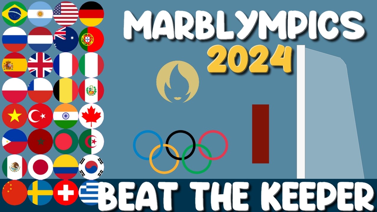 Beat The Keeper - MarblOlympics 2024 Step 5 - Marble Race in Algodoo