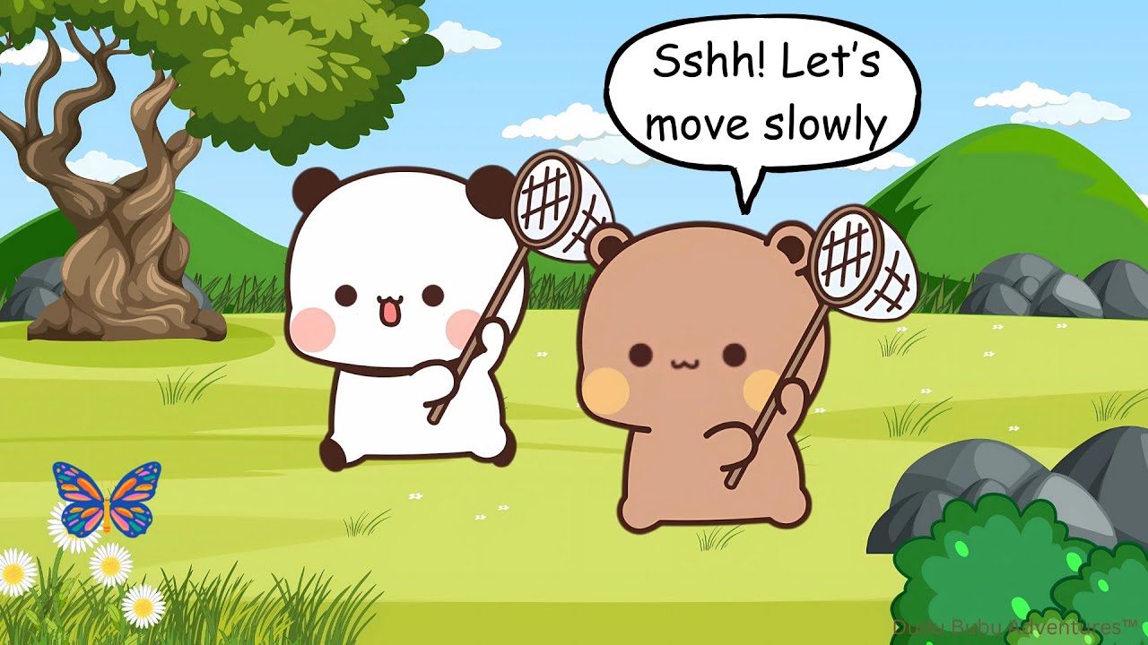 Bubu & Dudu’s Big Butterfly Chase 🐻🐼🦋| Bubu Dudu New Video | Dudu Bubu Adventures |