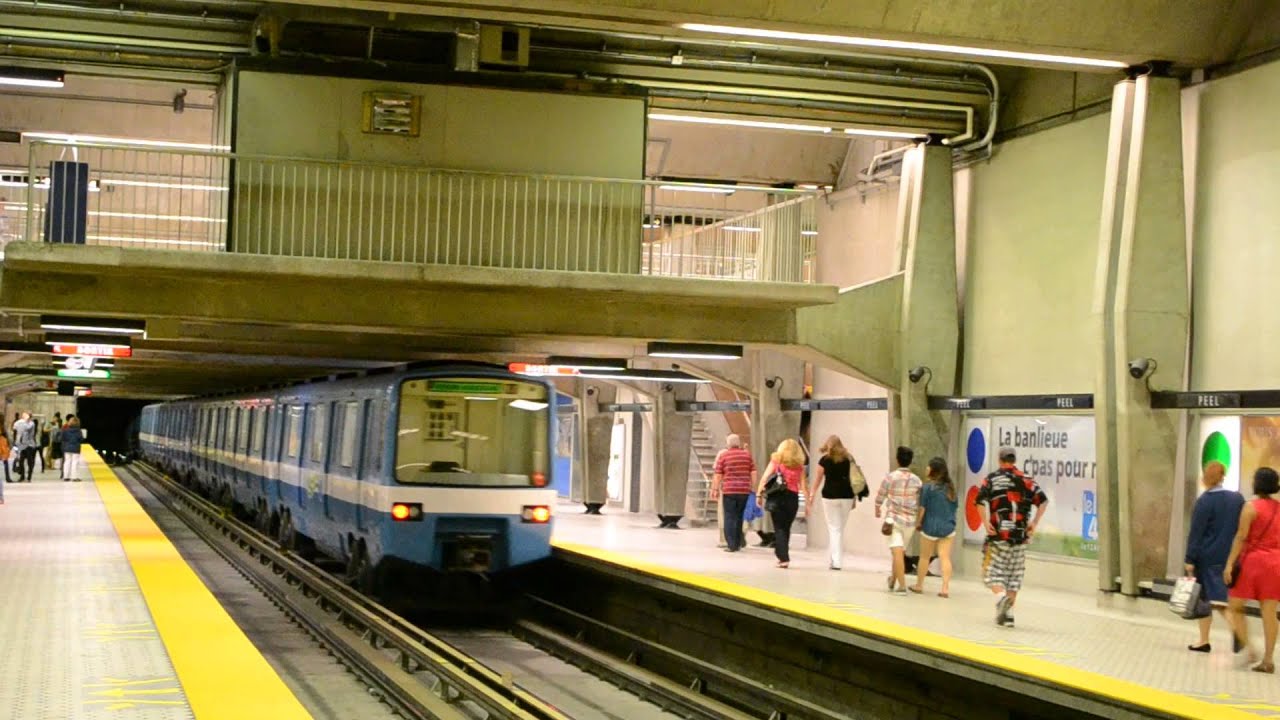 MR-63 METRO TRAINS AT PEEL STATION - MONTREAL