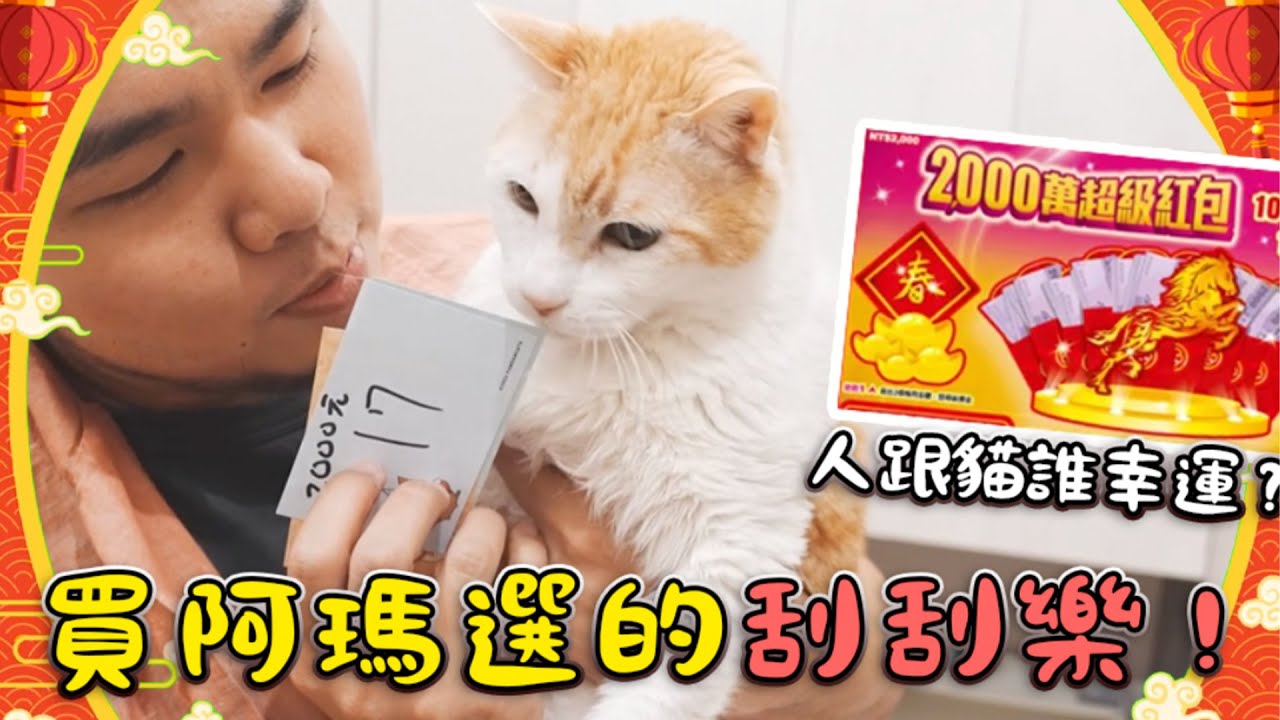 【買阿瑪選的刮刮樂！人跟貓誰幸運？】志銘與狸貓