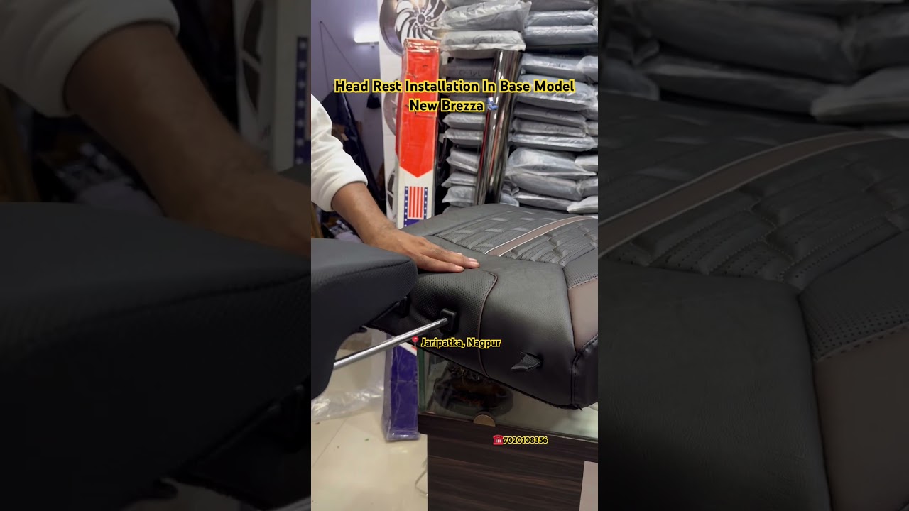 Head Rest Installation In New Model Brezza💺 #car #caraccessories #carparts #brezza #nagpur #maruti