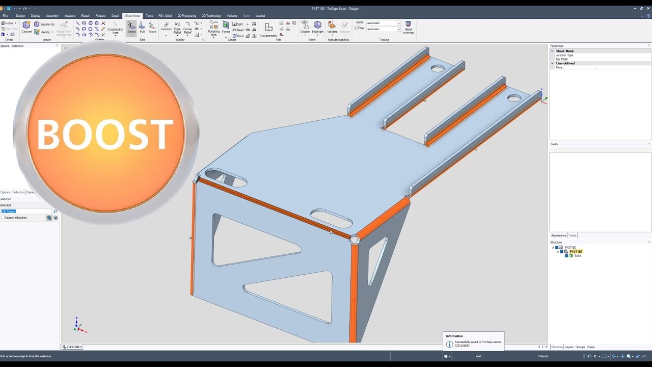 TruTops Boost - Quick Design Change for Manufacture