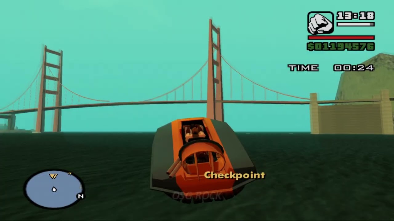 Grand Theft Auto: San Andreas v1.03 PS2 Walkthrough Part 51: Boat & Bike school
