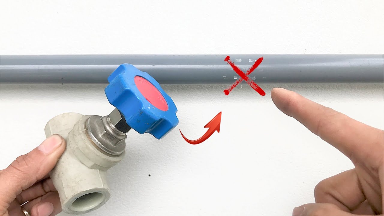Plumbing near me and daily tricks! How to install PPR valve on pvc pipes in the simplest way!