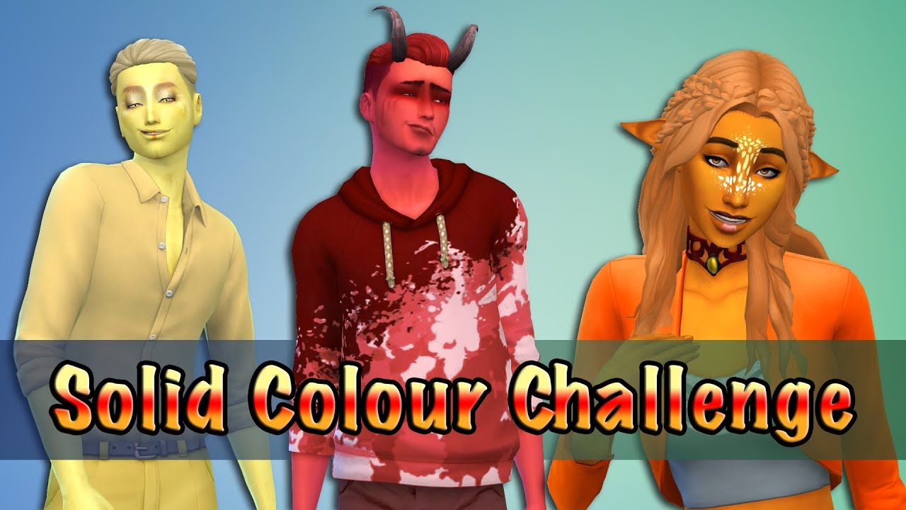СИМ ОДНОГО ЦВЕТА 1 | SOLID COLOR CHALLENGE (The Sims 4: CAS )