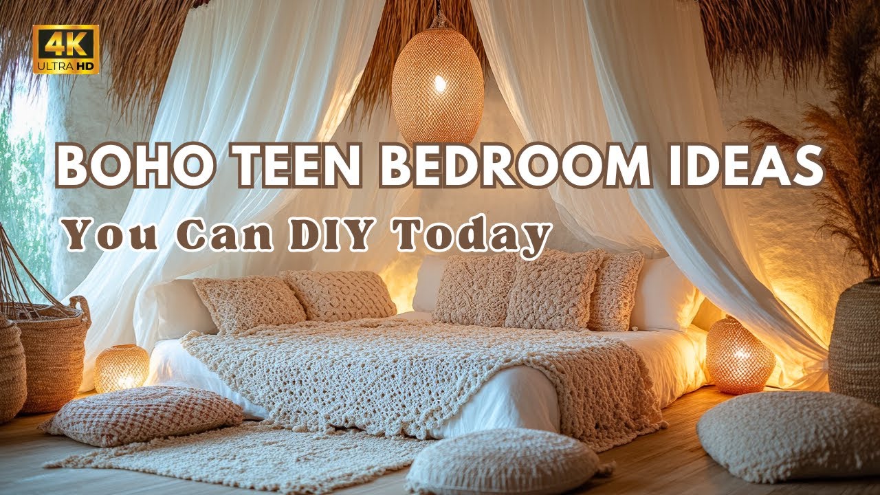 Stunning Teen Boho Bedroom Decor with DIY 🛋️ Transform Your Space into Something Amazing Now!
