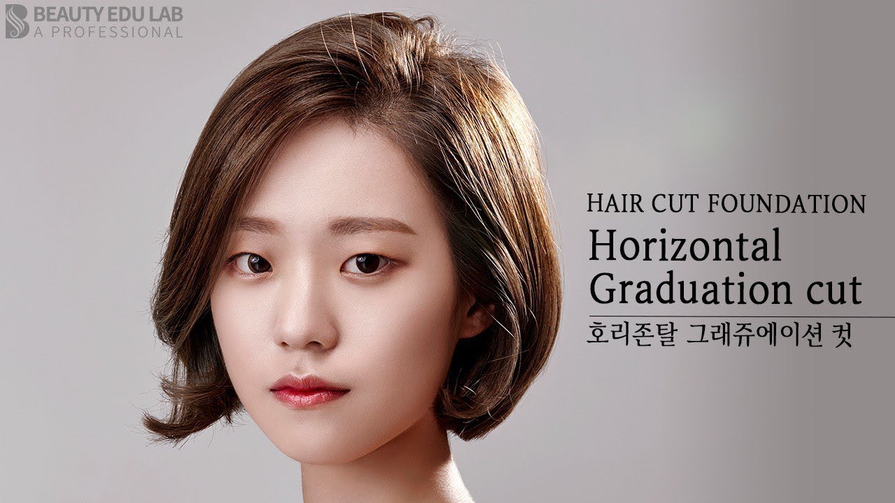 [헤어컷&파운데이션] 호리존탈 그레쥬에이션 단발컷 | How To Horizontal Graduated Haircut Tutorial