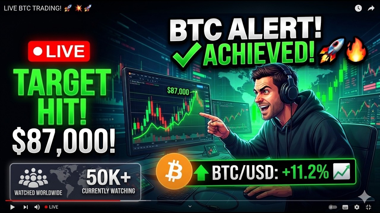 Crypto Live Stream: Bitcoin Day Trading, Price Action & Chart Analysis 🚀
