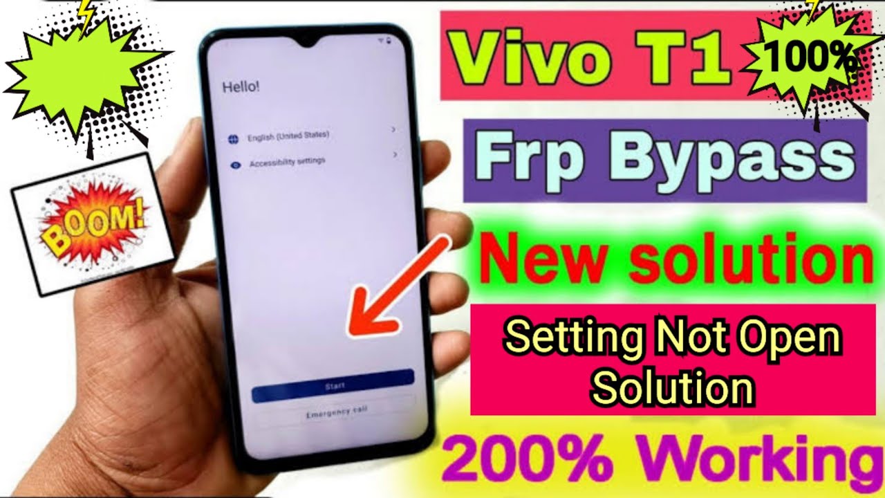 Vivo T1 FRP Bypass ✅ New Method 🔥 100% Working 💥 Google Account Unlock 🔓