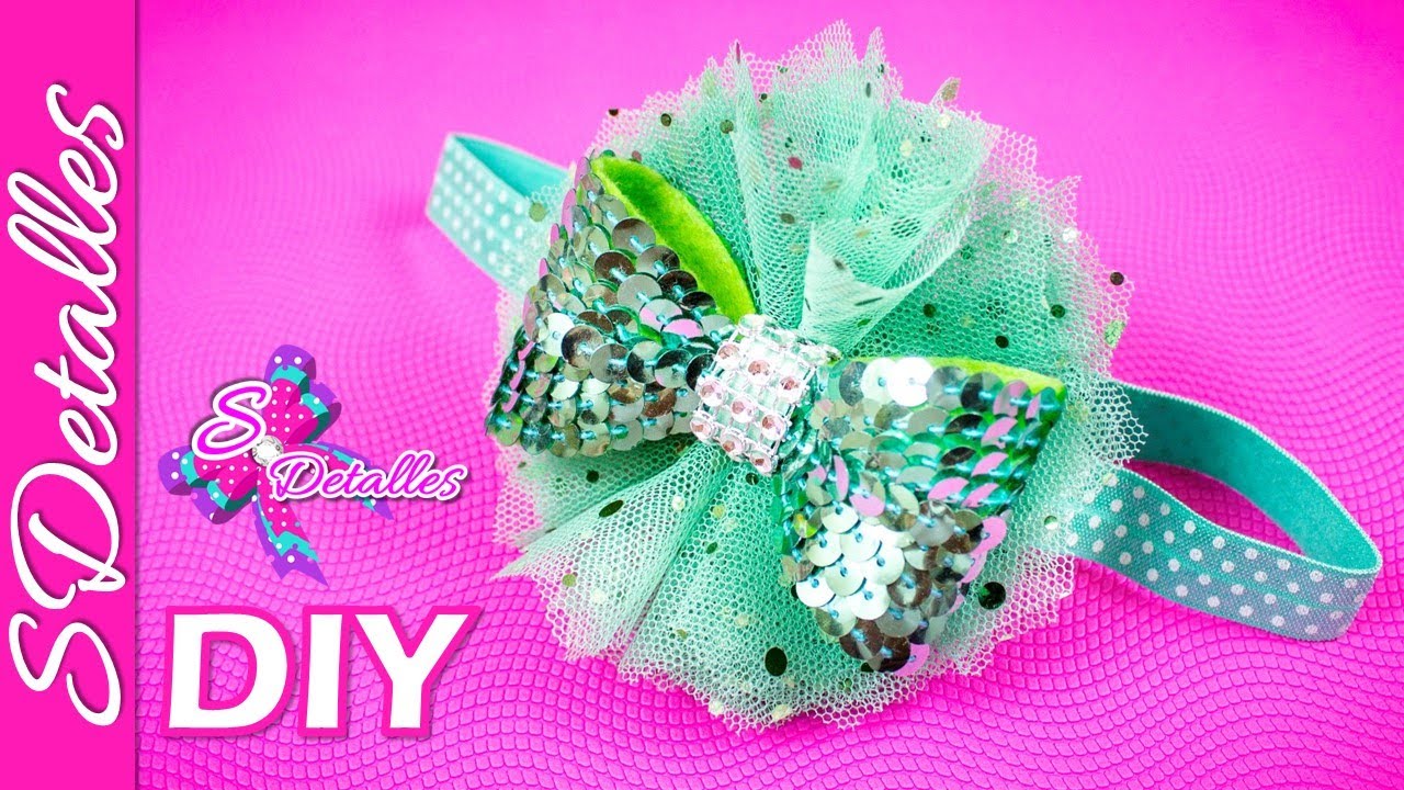 Como hacer Cintillos o Diademas: Banda El&aacute;stica de Flor de Tul | Video# 23 | SDetalles | DIY