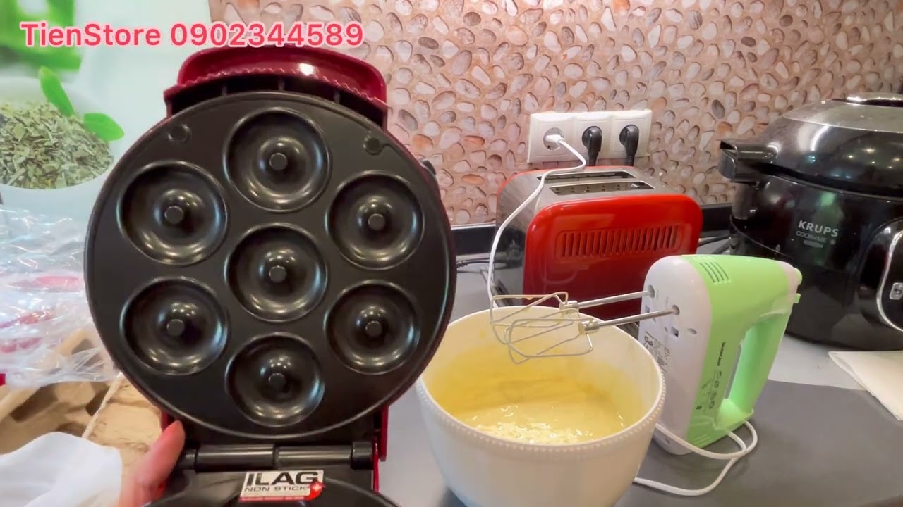 Làm bánh Donut mini  dễ vô cùng 🍩 - Công thức và review thực tế MÁY LÀM BÁNH DONUT silvercrest