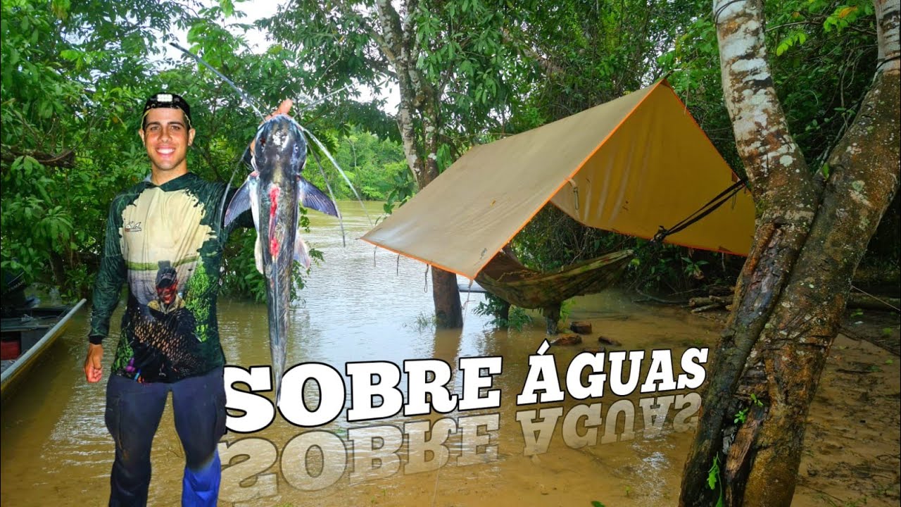 🏕 ACAMPAMENTO  Em Cima Da Água,  Muita Chuva , Acampei sozinho.