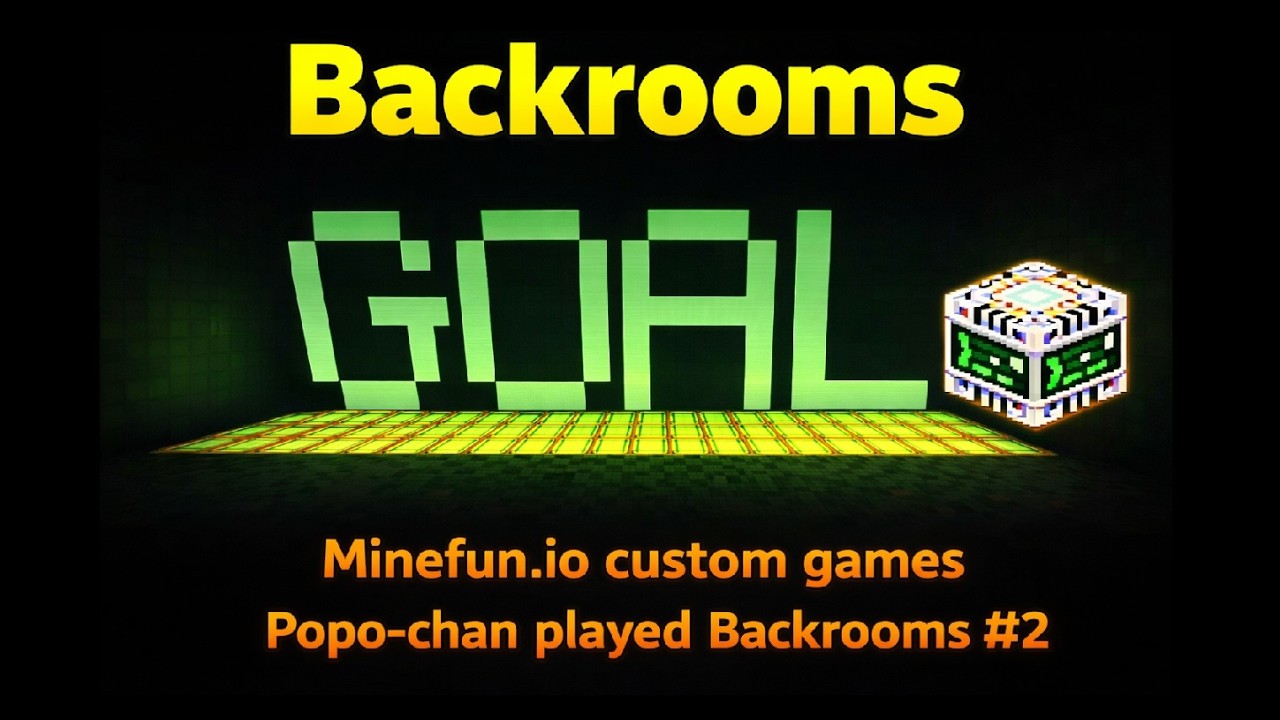 Minefun.io custom games Popo-chan built Backrooms using command blocks. part2 バックルームズをつくってあそんだよpart2