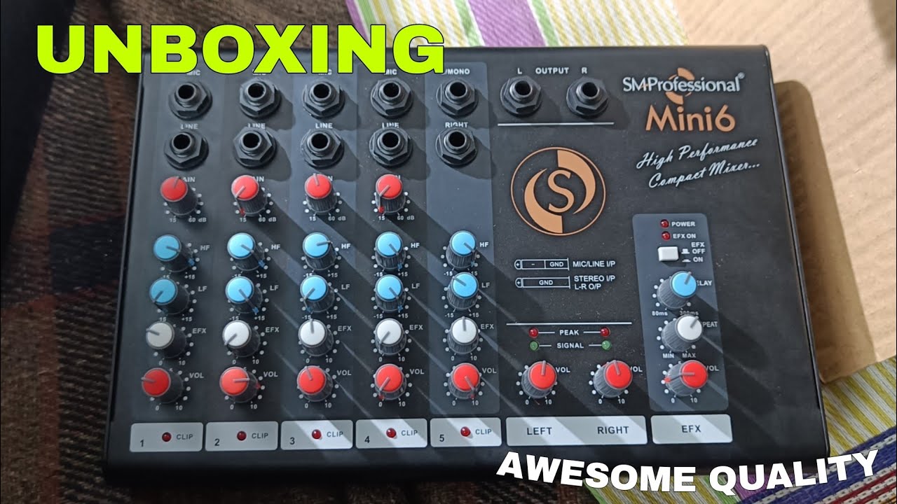 SM PROFESSIONAL mini6 mixture 😍 unboxing ❤️ studio master mini6 mixture 😍 new studio master mixture 