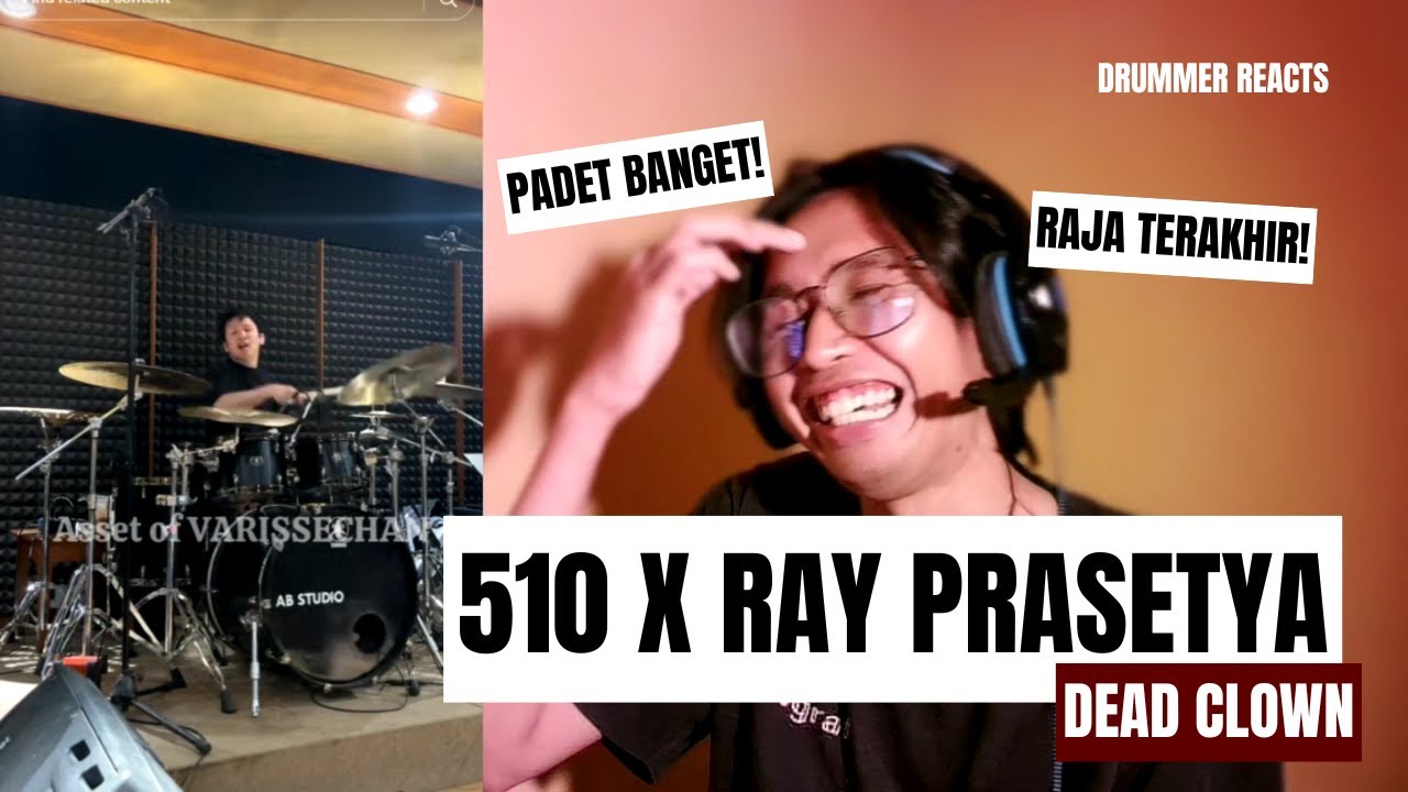 PADET BANGET!!!: 510 x RAY PRASETYA - DEAD CLOWN (Studio Rehearsal) | DRUMMER REACTS