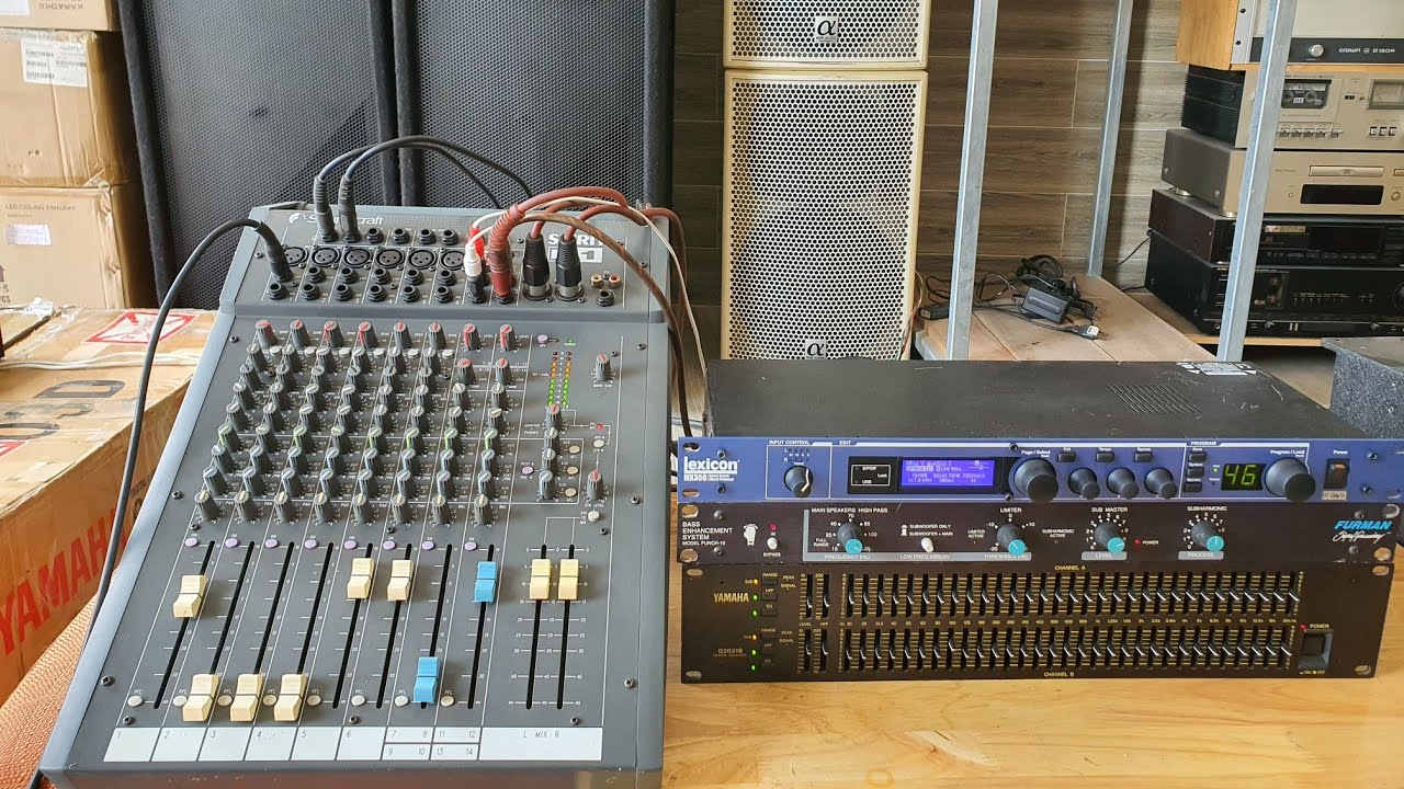 bộ âm thanh chuyên nghiệp lexicon mx300 cross furman và mixer soundcraft spirit f1 quá tuyệt