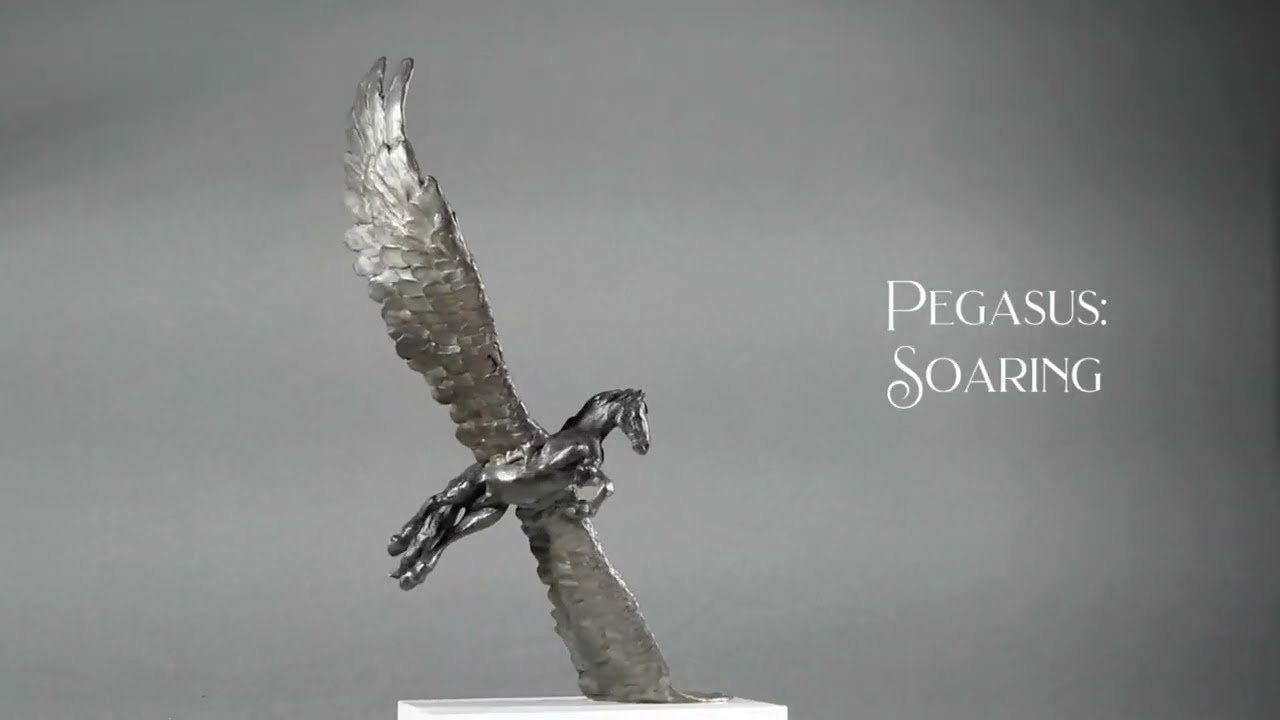 Bronze Soaring Pegasus sculpture by Kindrie Grove #fantasyart #bronzesculpture #pegasus  #fineart