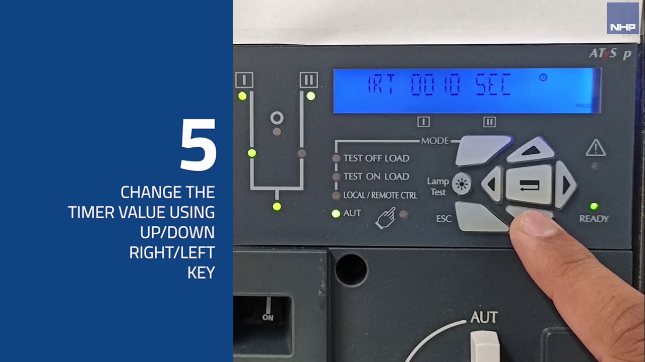 Socomec ATyS P Changing Timer Value