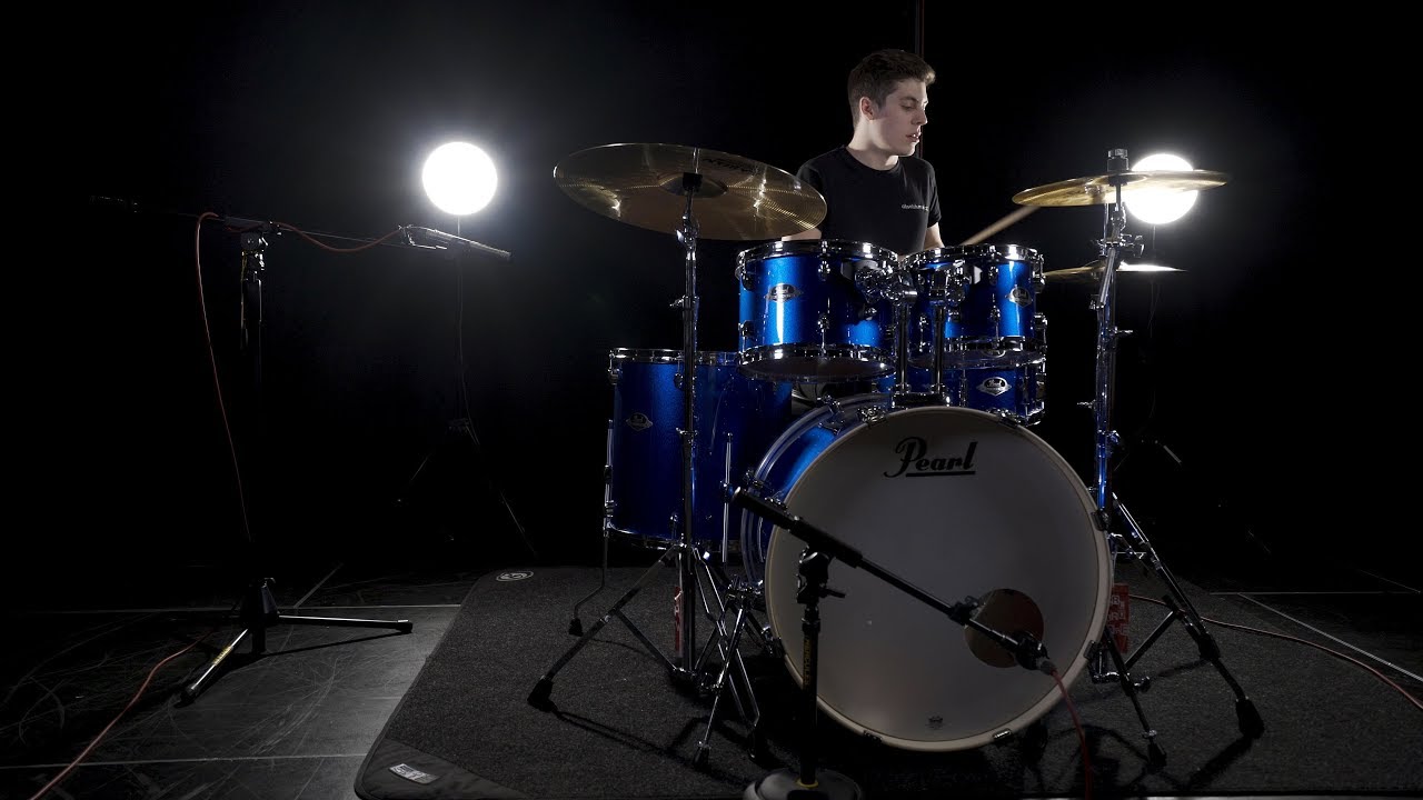 Pearl Export EXX Drum Kit, High Voltage Blue with Sabian SBR Cymbals