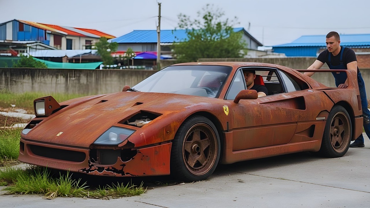 ASMR Реставрация Авто! FERRARI F40 1987: Из развалин в новую